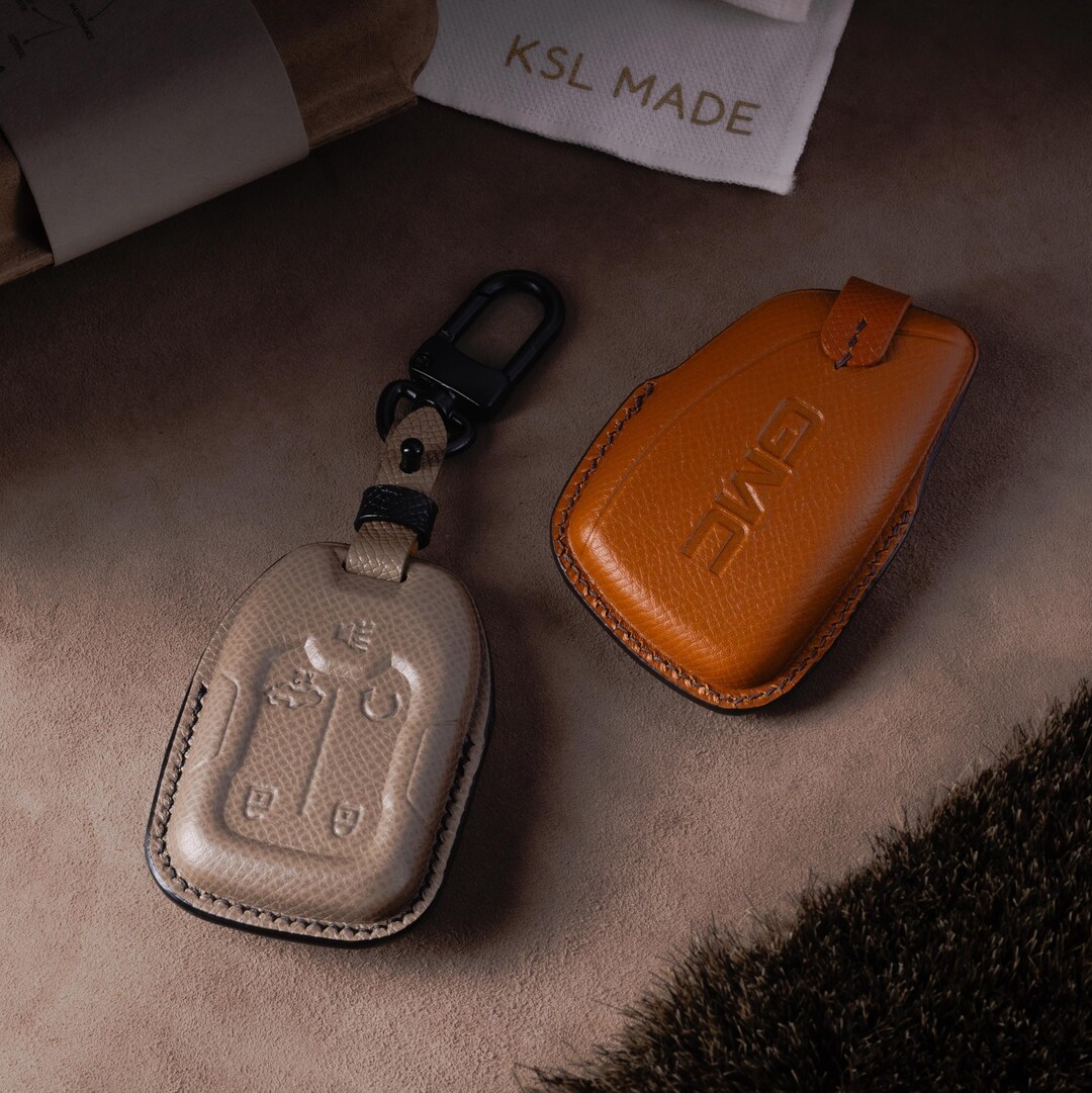 GMC Sierra Denali Key Fob Cover, Handcraft Leather Key Case for GMC ...