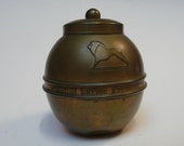 Vintage 1924 Brass souvenir tea caddy lipton 39 s tea - Lipton 39 s Souvenir British Empire Exhibition 1924