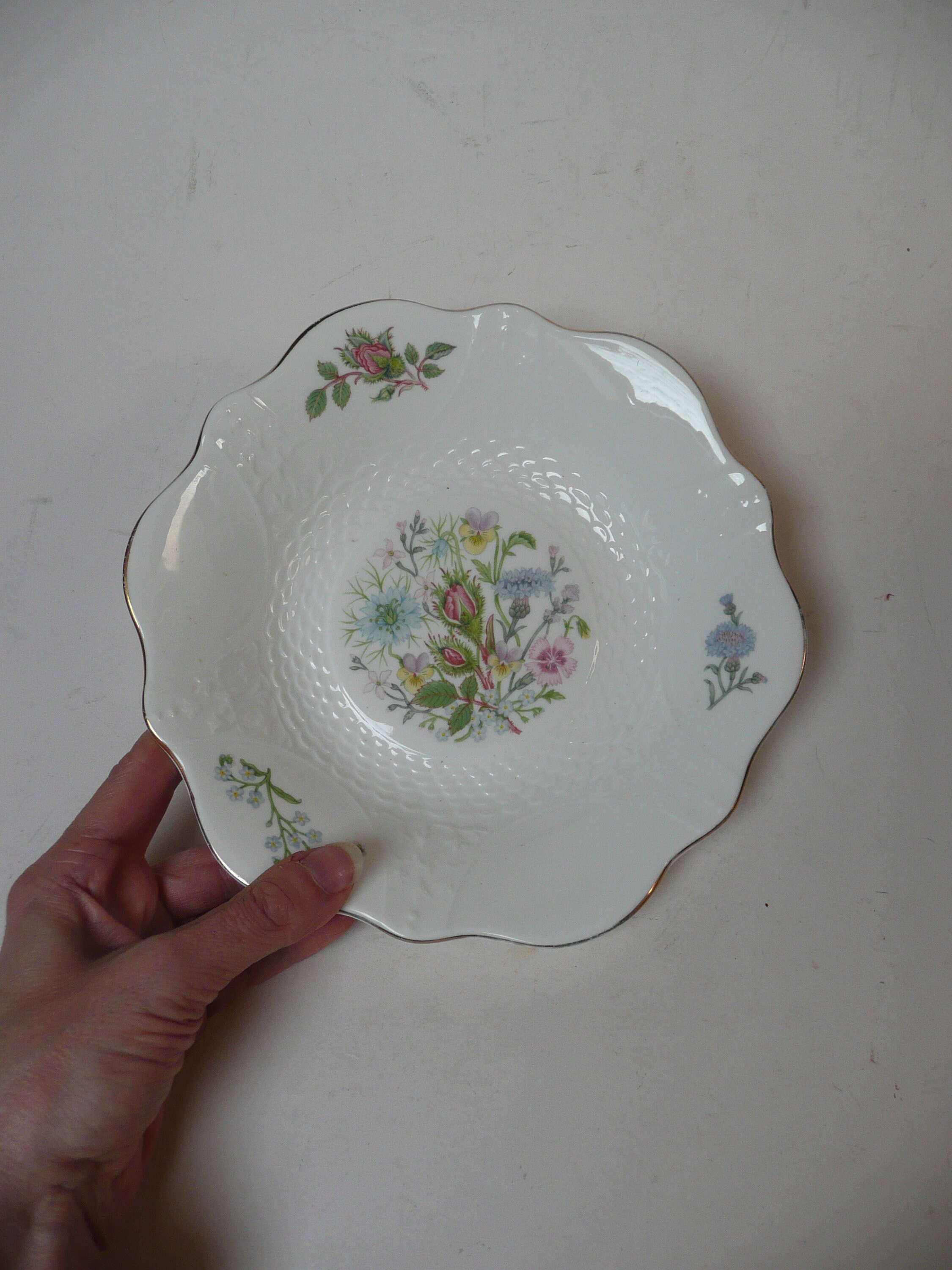 ヴィンテージ 英国製 Aynsley ワイルド チューダー フルーツボウル