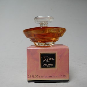 Vintage 1990s Miniature Bottle Tresor Eau de Parfum by Lancome Paris Unused in Original Box 25 floz
