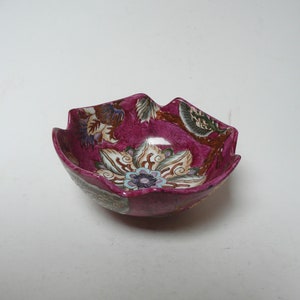 Lovely Ornate Vintage Chinese Hand Painted Floral Bowl by Universal Merchants Inc