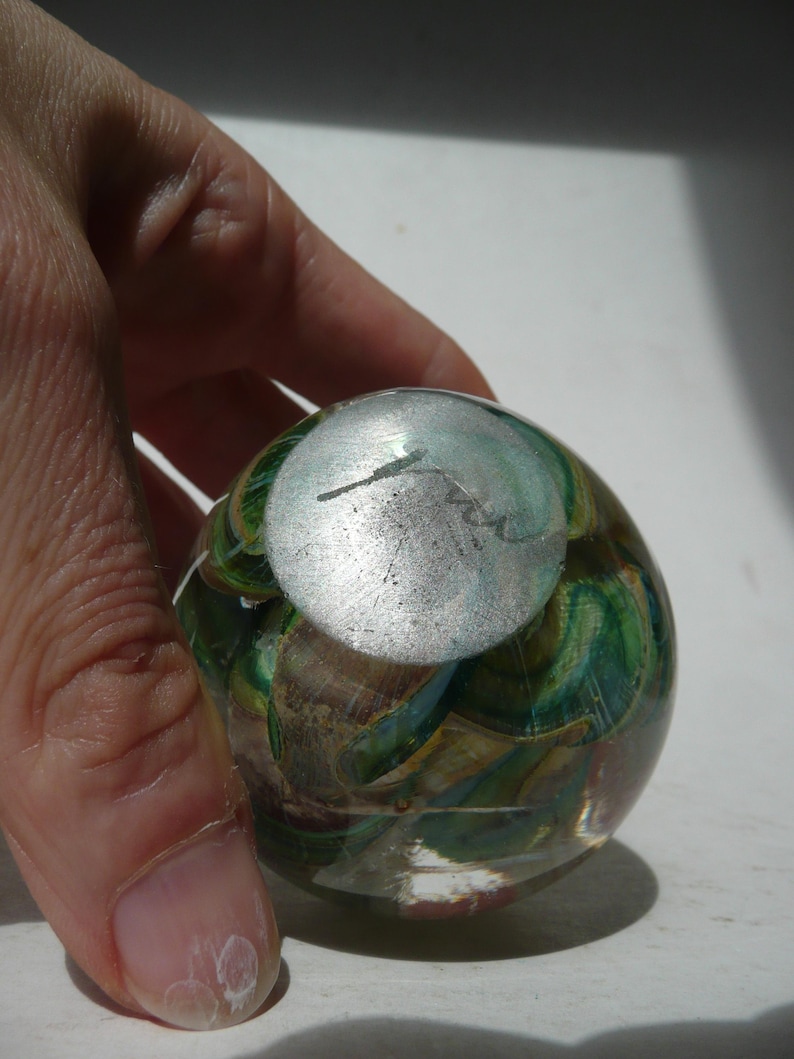 Vintage Maltese Mtarfa Art Studio Glass Tortoise and Green 20th Century