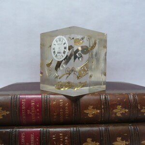 Vintage Horological Acrylic Cube Paperweight of Exploding Watch From ...