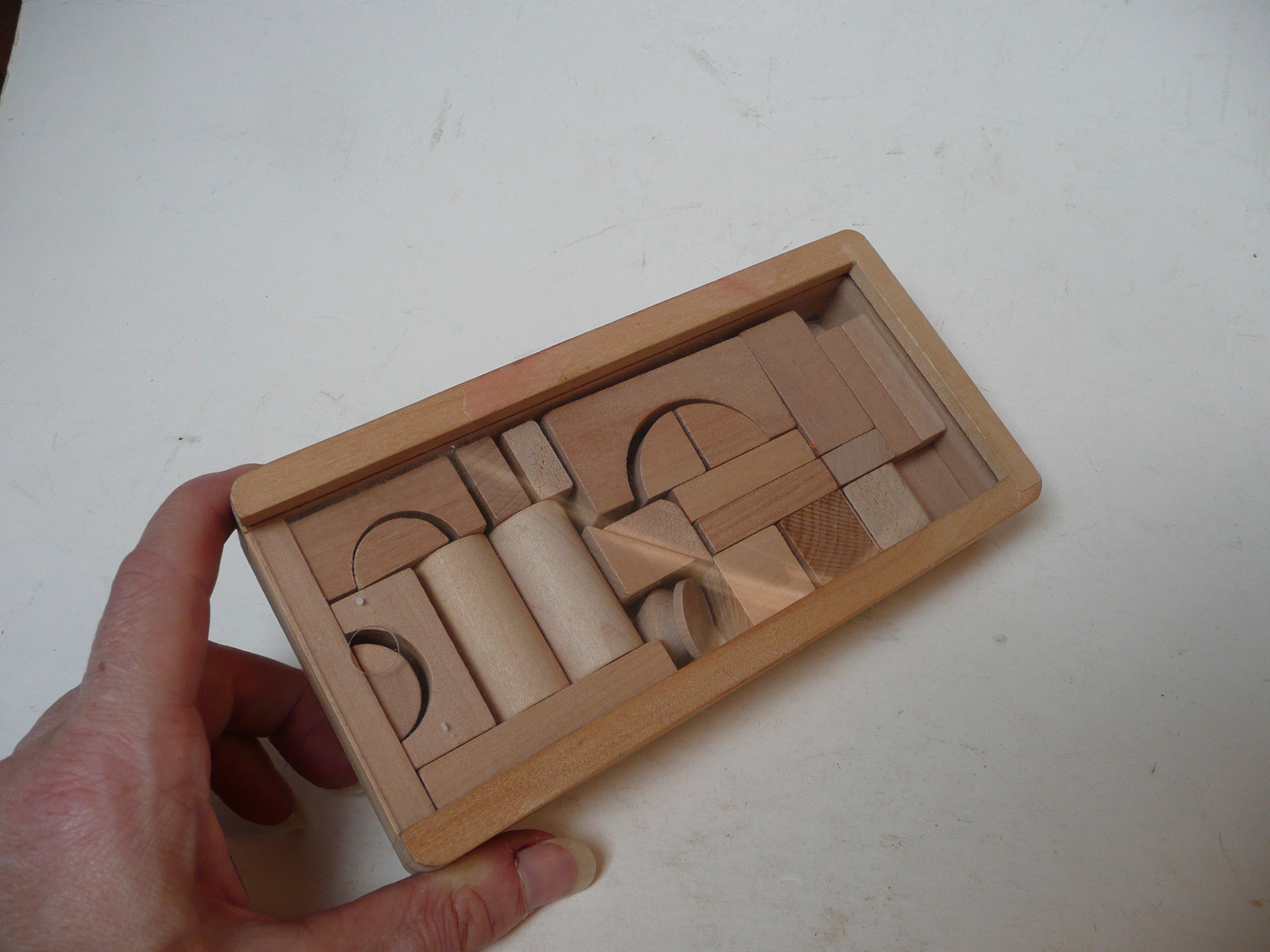 Conjunto vintage de cubos de juego vintage Cubos de madera bloques