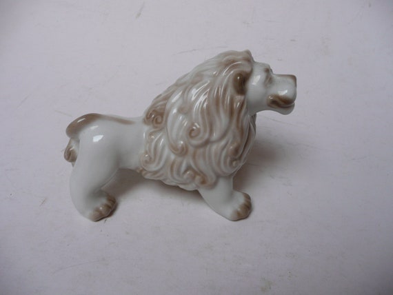 ライオン像 魅力的なヴィンテージロシアレニングラード磁器工場のライオン像LZFI