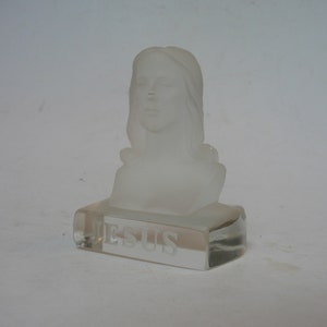 Rare Vintage Murano Venezian Clear Alexandrite  Glass Sculpture by Cesare Tose Jesus