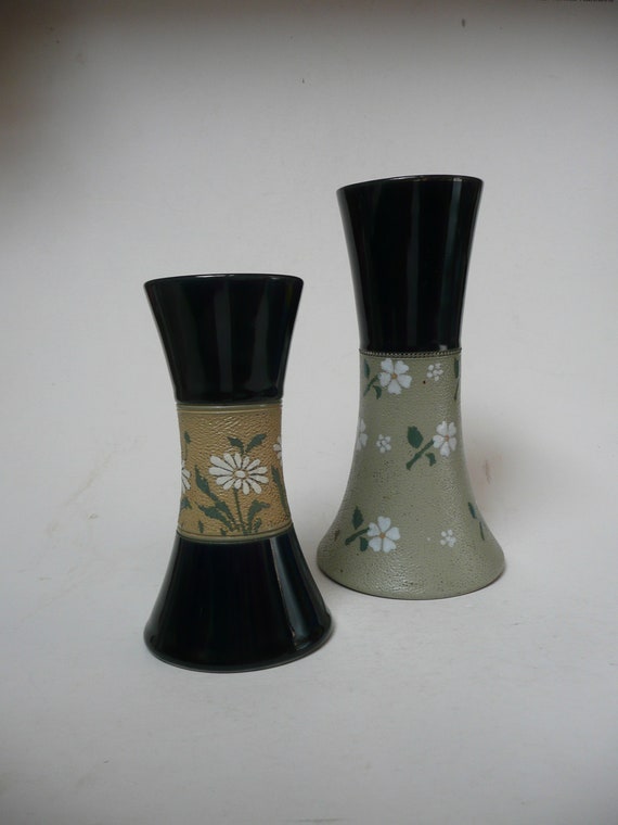 陶器　壺 20 世紀初頭のロヴァットのラングレー陶器の花瓶 2 個 - Etsy 日本