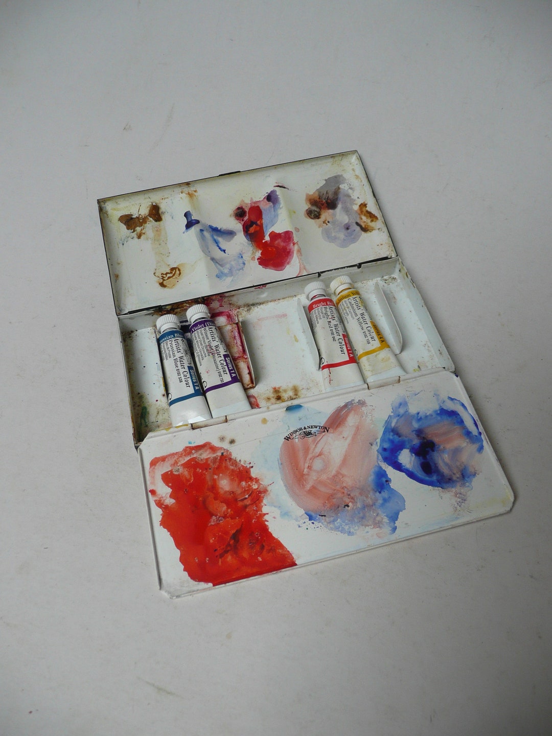 Vintage Winsor and Newton's Box Watercolour Paint Box Art Palette Box