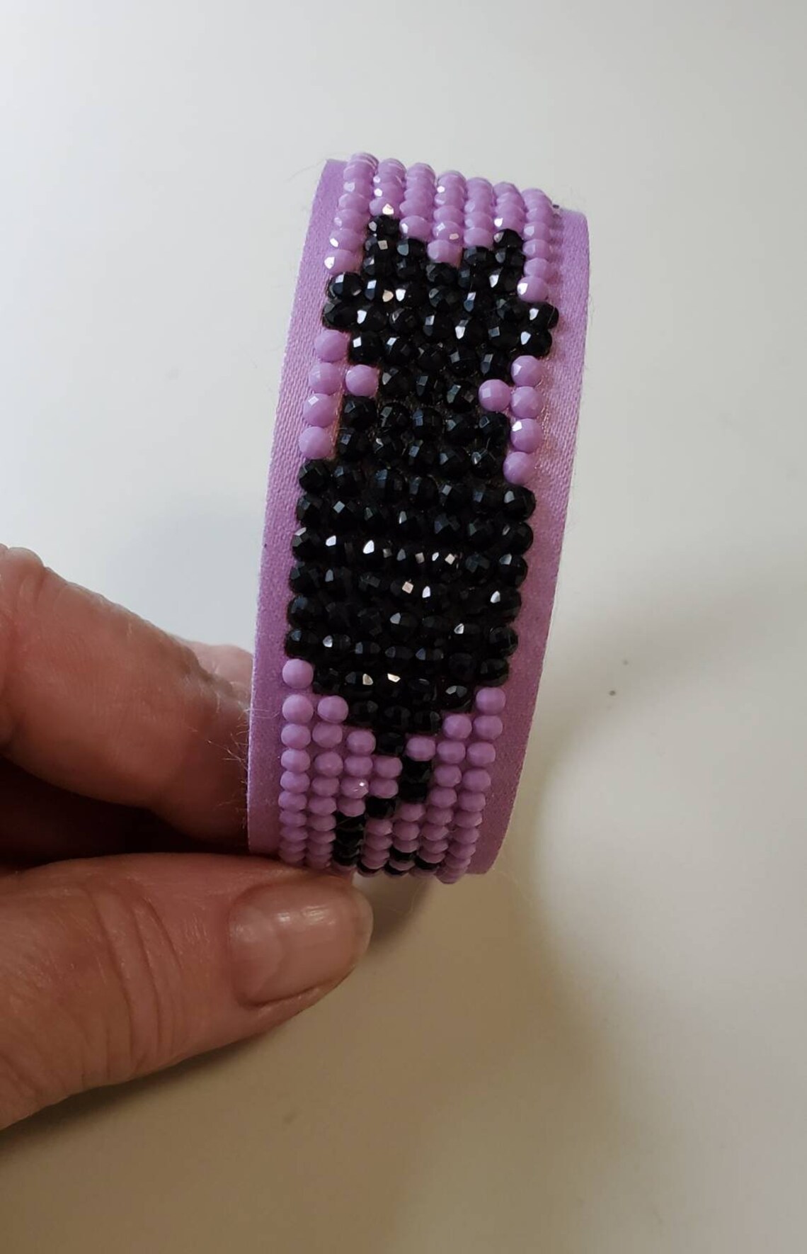 Black cat diamond dotz bracelet adjustable with two snaps | Etsy