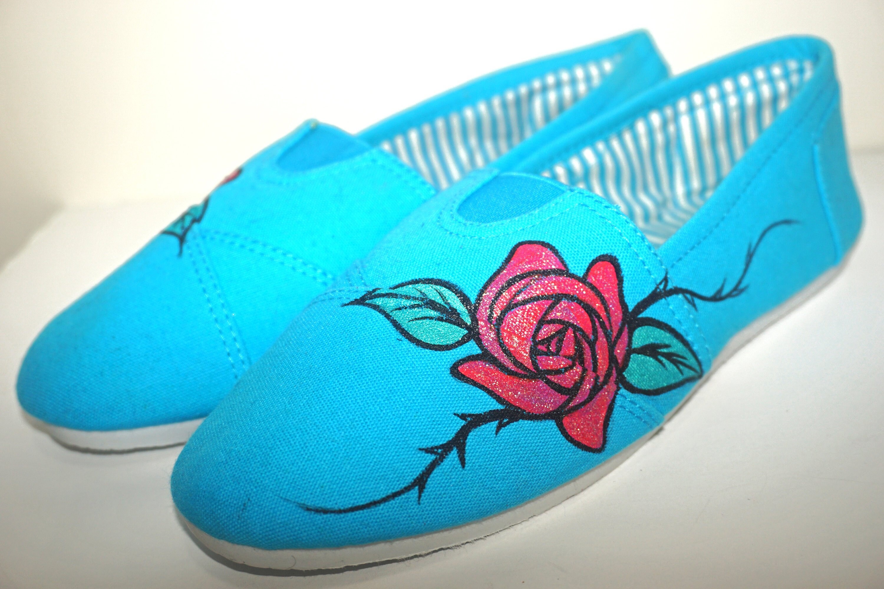 Painted Canvas Shoes Hand Painted Flats Painted Canvas Etsy