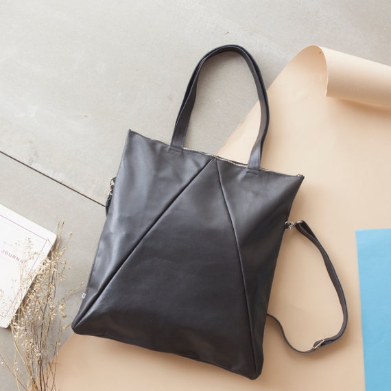 leather tote bag etsy