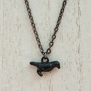Raven Crow Brd Necklace Celtc Crescent Moon Vkng Anmal Lover For...