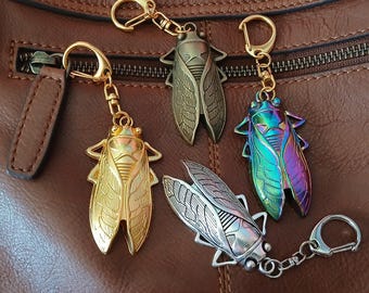 Cicada Bag Charm: Insect Key Ring, Entomology Gift
