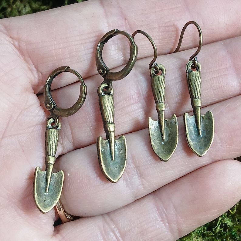 Trowel Earrings, Archaeology Trowel Earrings, Archaeology Jewelry, Garden Tool Earrings image 3