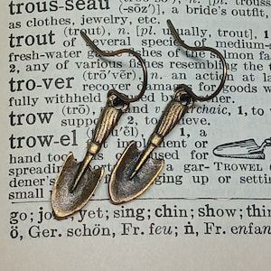 Trowel Earrings, Archaeology Trowel Earrings, Archaeology Jewelry, Garden Tool Earrings French Hook