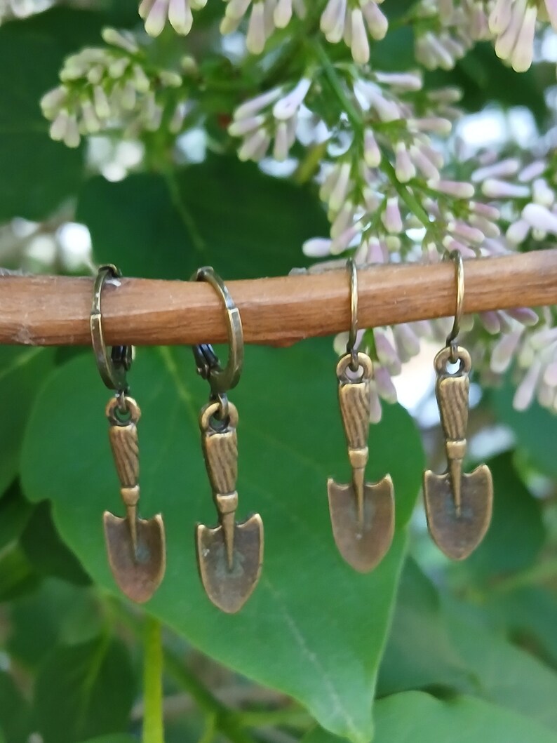 Trowel Earrings, Archaeology Trowel Earrings, Archaeology Jewelry, Garden Tool Earrings image 7