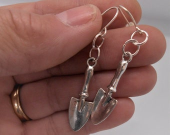 Trowel Earrings, Garden Trowel Earrings, Archaeology Trowel Earrings, Tiny Trowel Dangle Earrings, Hand Trowel Earrings, Gardening Jewelry