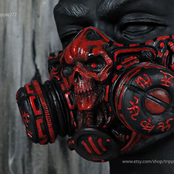 Cyberpunk Steampunk Riding Motorcycle Mask Halloween Costume Gas Cosplay Paintball Airsoft Gun Cyber Punk Demon Skull D552