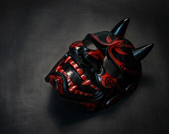 Japanese hannya airsoft mask samurai oni kabuki noh évil