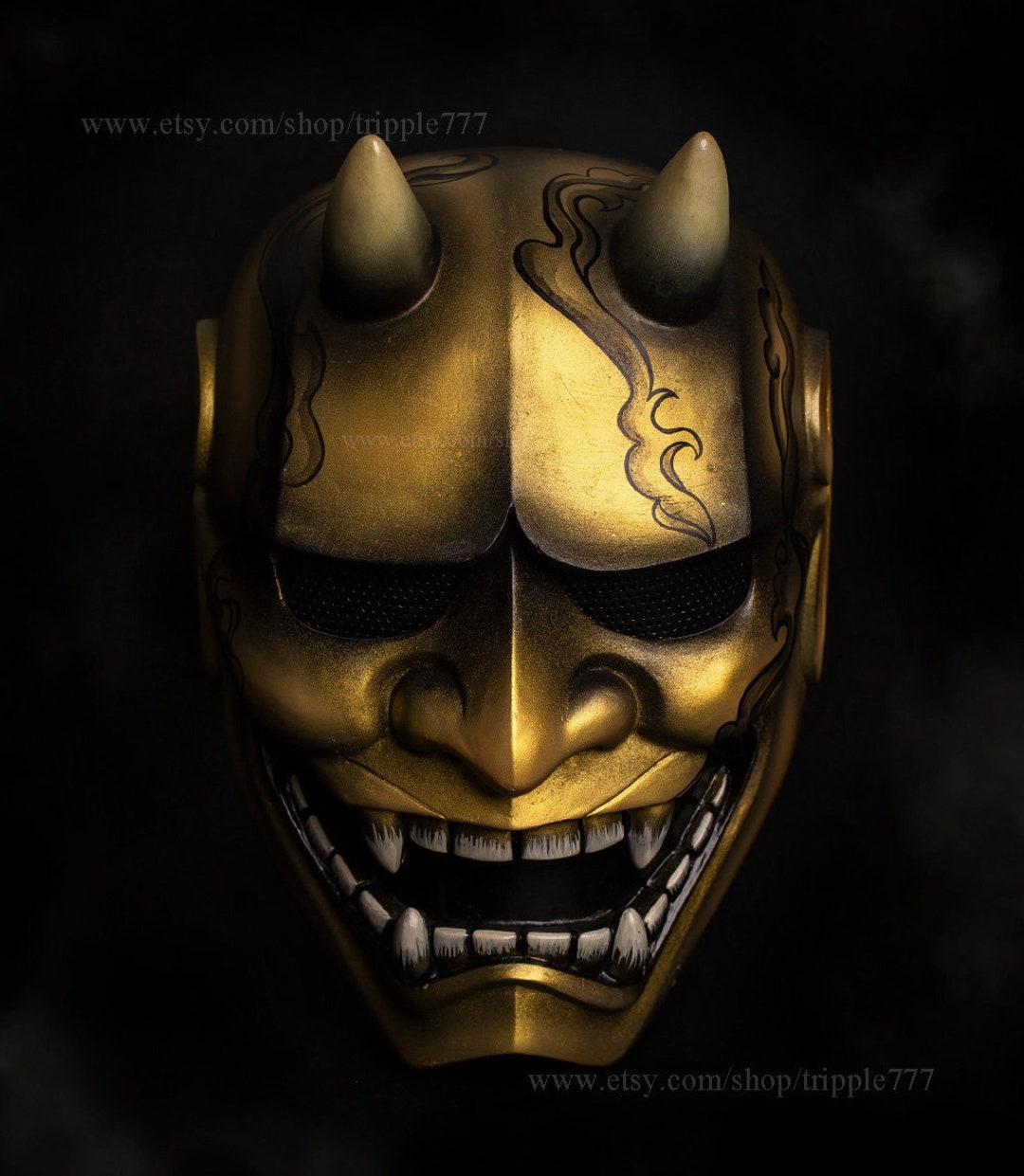 Masque Airsoft/cosplay Hannya Samouraï Oni Kabuki - Style Joker - Blanc - Taille Unique