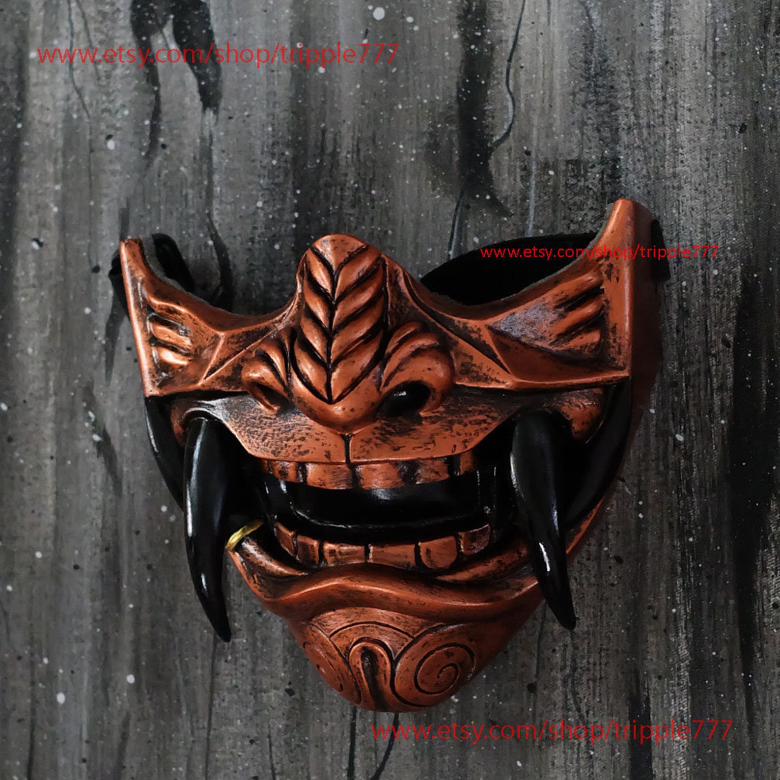 Half Face Samurai Mempo Mask Cool Baddass Motorcycle Mask Etsy