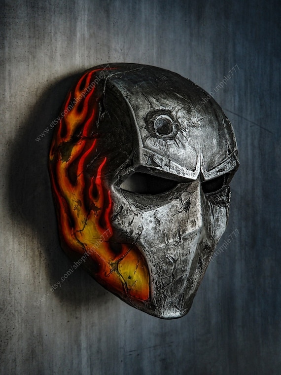 Custom Airsoft Mask Helmet Goggle Full Face Protective BB Gun Halloween Costume Prop Cosplay Motorcycle - Inferno Fire A30