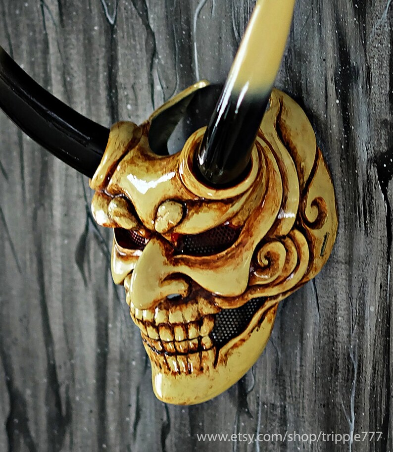 Devil Samurai Airsoft Mask BB Gun Oni Hannya Halloween Etsy Canada