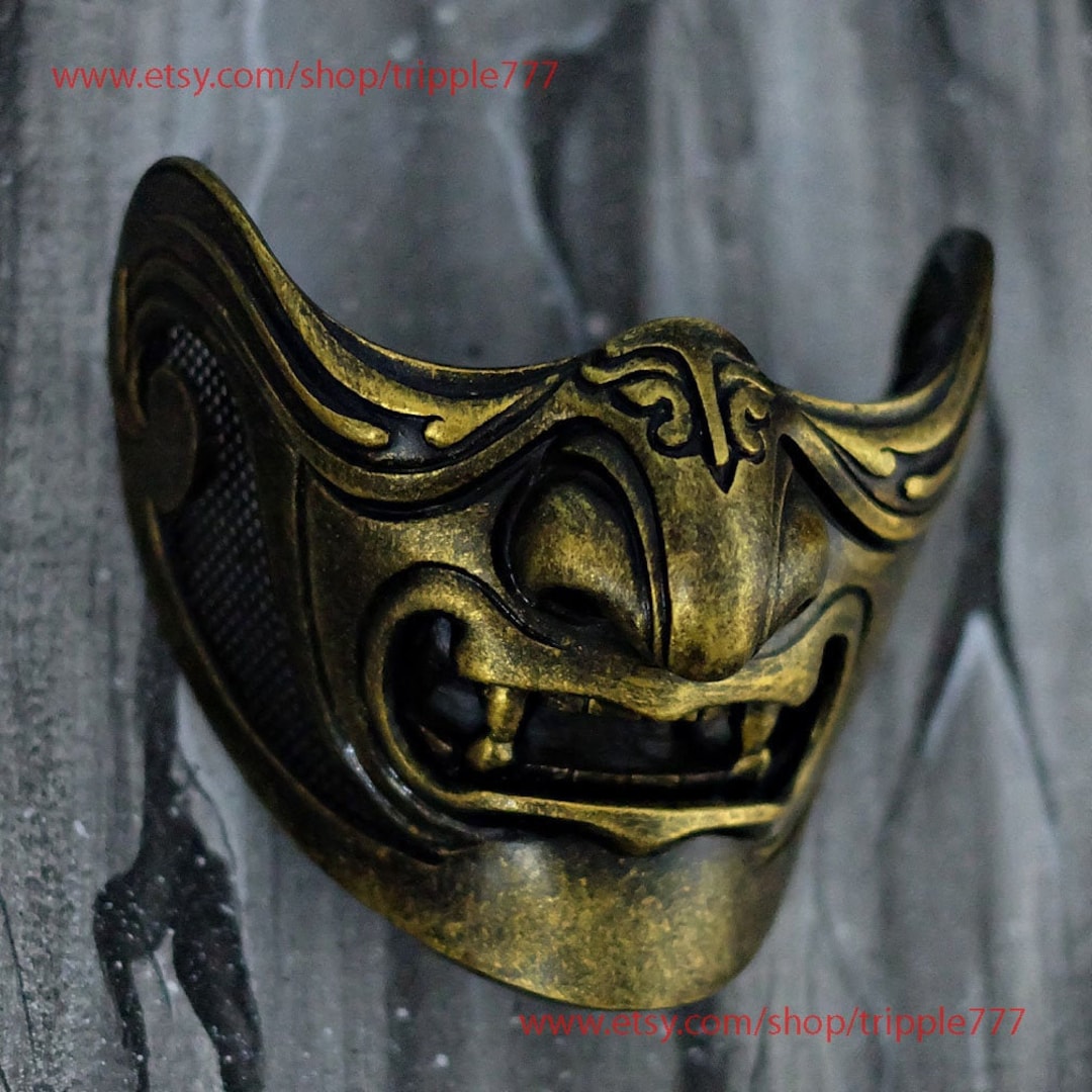 Samurai Mask Mempo Menpo Armor Sword Suit for Cosplay Costume Airsoft