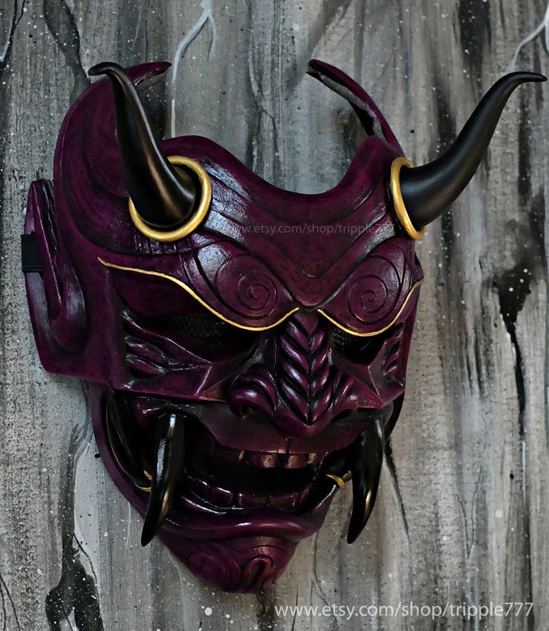 Samurai Oni Mask BB Gun Airsoft Halloween Costume Cosplay Etsy Singapore