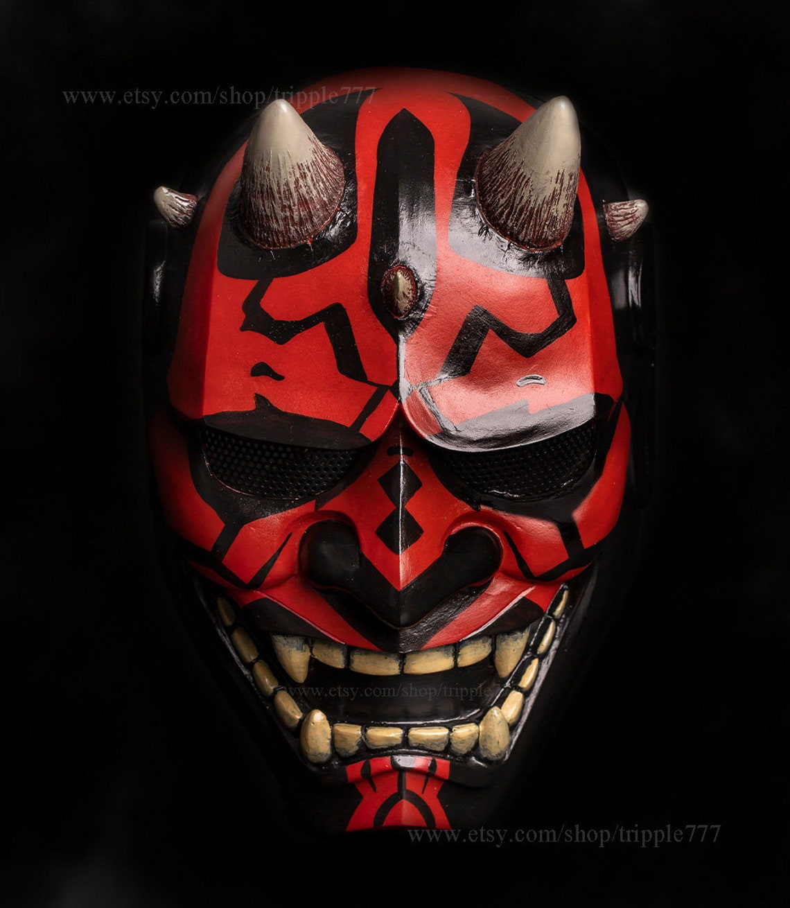 Masque japonais Hannya Airsoft samouraï oni kabuki costume d'Halloween