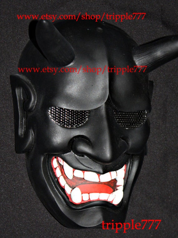 Genji Skin Oni Mask Halloween Fancy Mask Cosplay Prop Collection Fiberglass