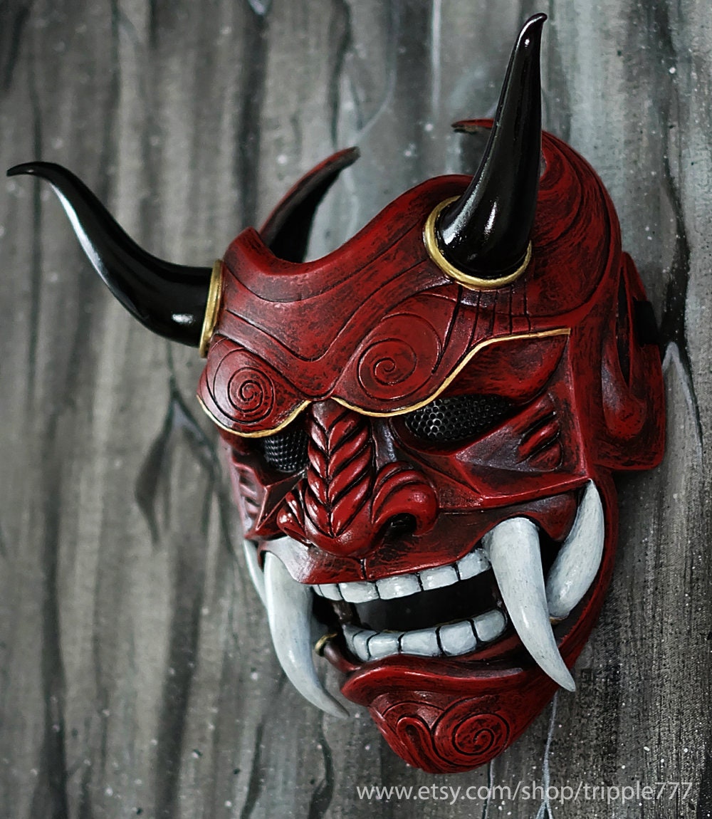 Demon Mask - Etsy Demon Mask - Etsy