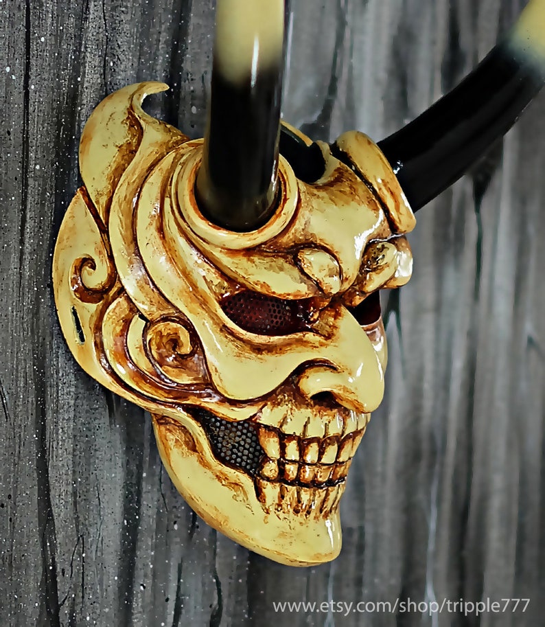 Devil Samurai Airsoft Mask BB Gun Oni Hannya Halloween Etsy