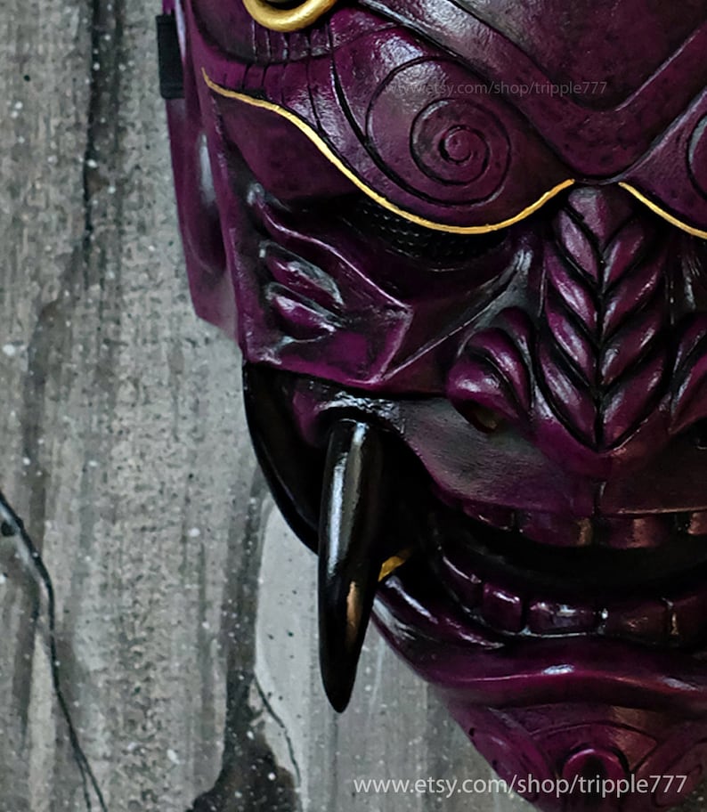 Samurai Oni Mask BB Gun Airsoft Halloween Costume Cosplay Etsy