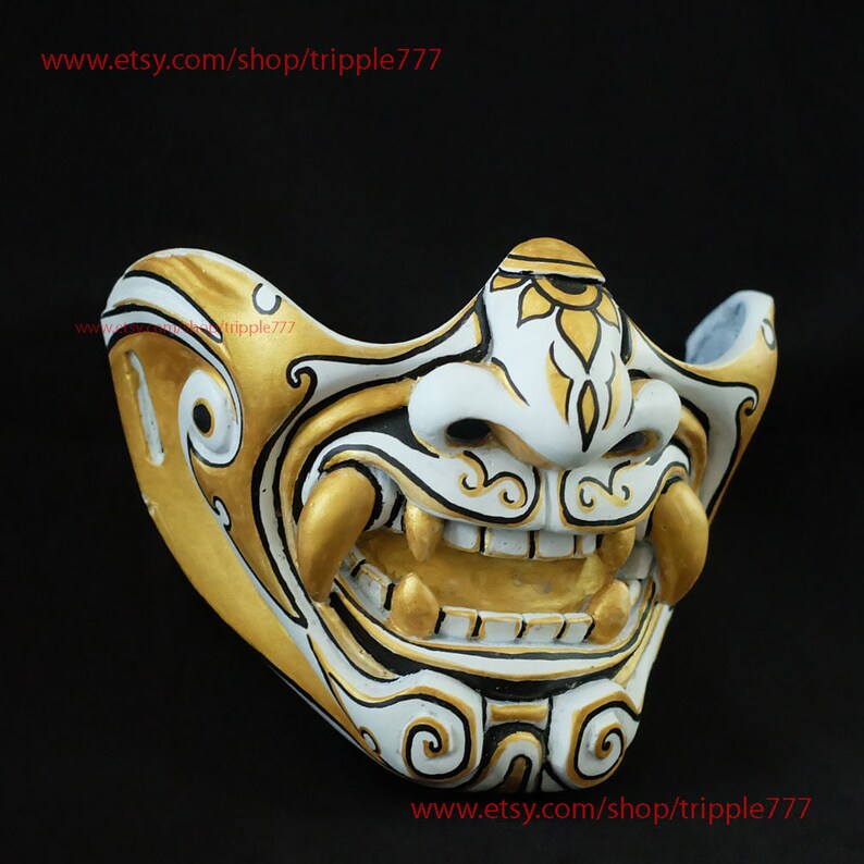 Oni Samurai Mempo Airsoft Mask Paintball BB Gun Half Face Etsy