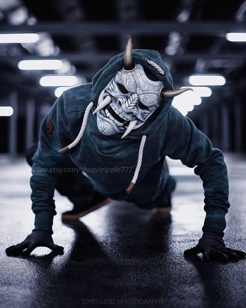 Cool Badass Face Masquerade Mask for Men Samurai Assassin | Etsy