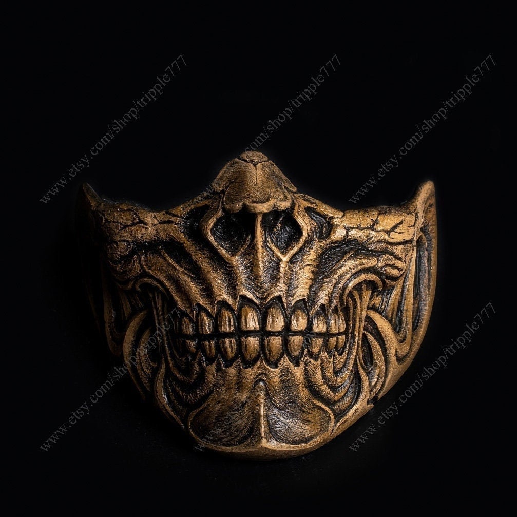 Samurai Skull Airsoft Mask for Motorcycle Rider Paintball