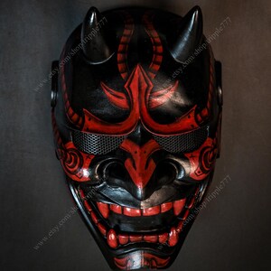 Maschera Softair Samurai Oni – Demone Hannya Oro – Costume Cosplay Guerriero – DA03