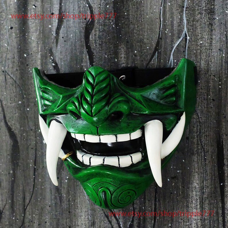 Half Face Samurai Mempo Mask Cool Baddass Motorcycle Mask Etsy