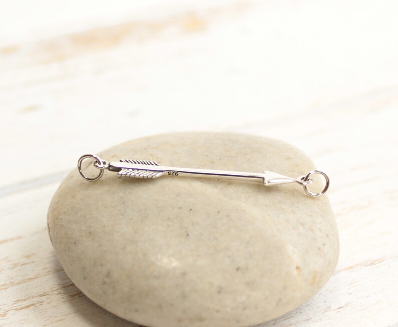 1 Piece Festoon Link Sterling Silver Arrow Connector