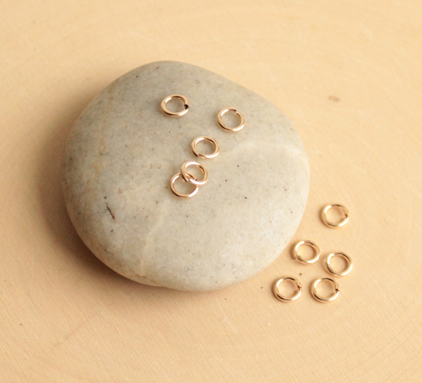 Gold Filled 5.8 mm Hard Snap Jump Rings... 10 pieces... 18 Etsy