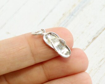 Sterling Silver Flip Flop Charm... 1 piece