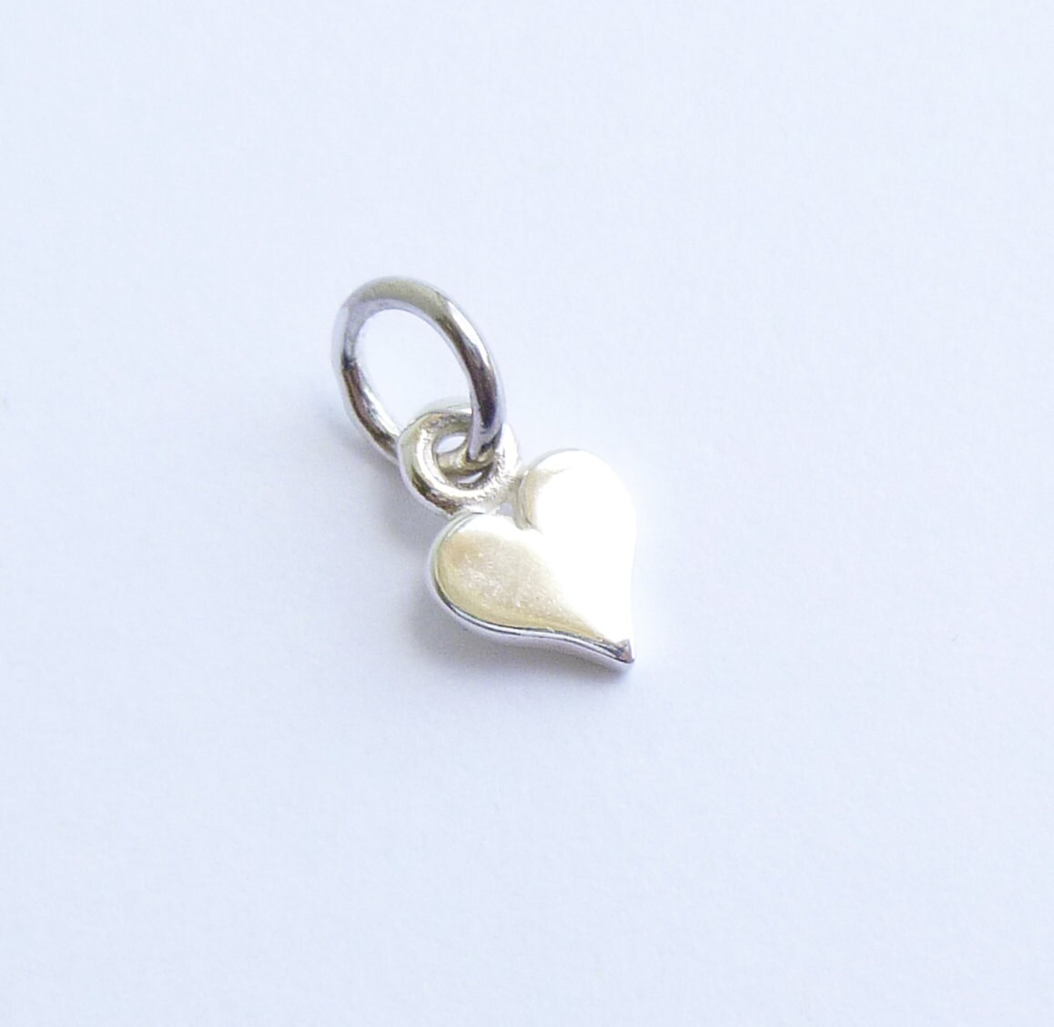Sterling Silver Tiny Heart Charm 1 Piece - Etsy