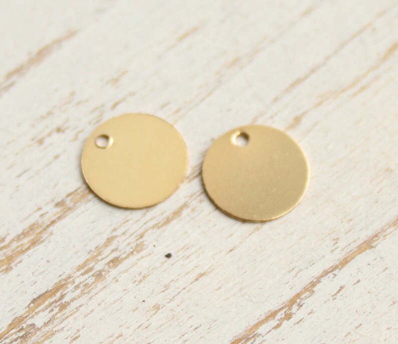 Gold Filled Round Stamping Blanks Two Pieces Charm Etsy