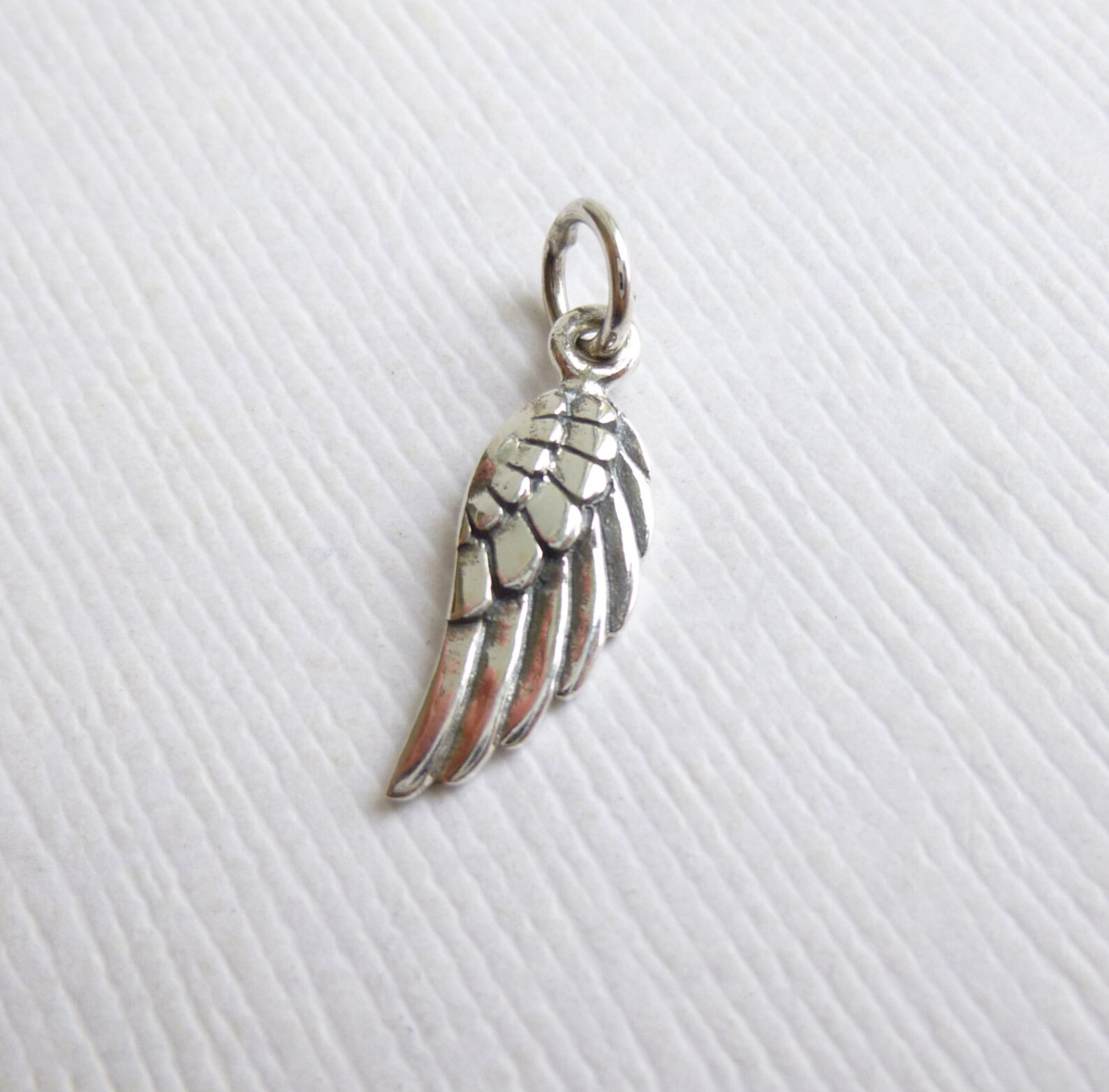 Tiny Angel Wing or Bird Wing Charm 1 Piece... Sterling Etsy
