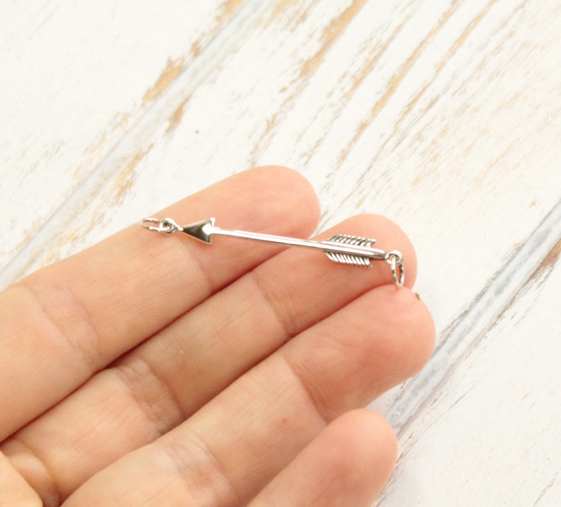 1 Piece Festoon Link Sterling Silver Arrow Connector
