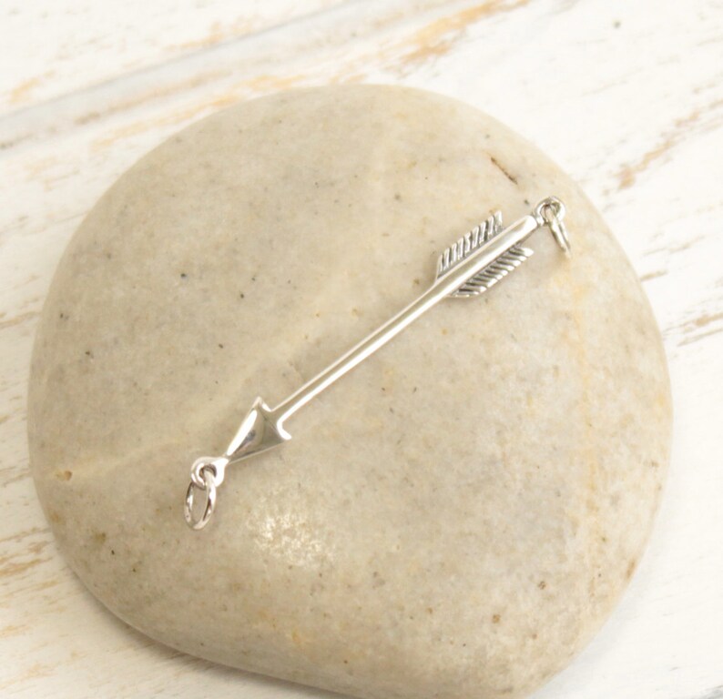 1 Piece Festoon Link Sterling Silver Arrow Connector