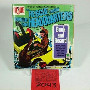1970's Peter Pan Records/GI-Joe: "The Rescue From Adventure Team Headquarters"-Read and Play/Book and Record Set