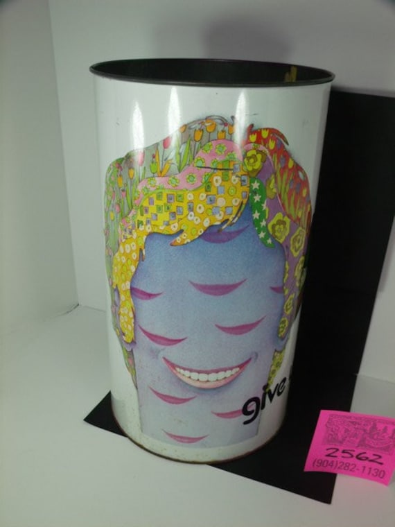 1970's Very Rare 7UP/ Peter Max Style Psychedelic Trash Can 1970's Very Rare 7UP/ Peter Max Style Psychedelic Trash Can