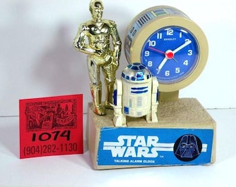 1977 Bradley Starwars Talking C3PO and R2D2 Clock - Etsy